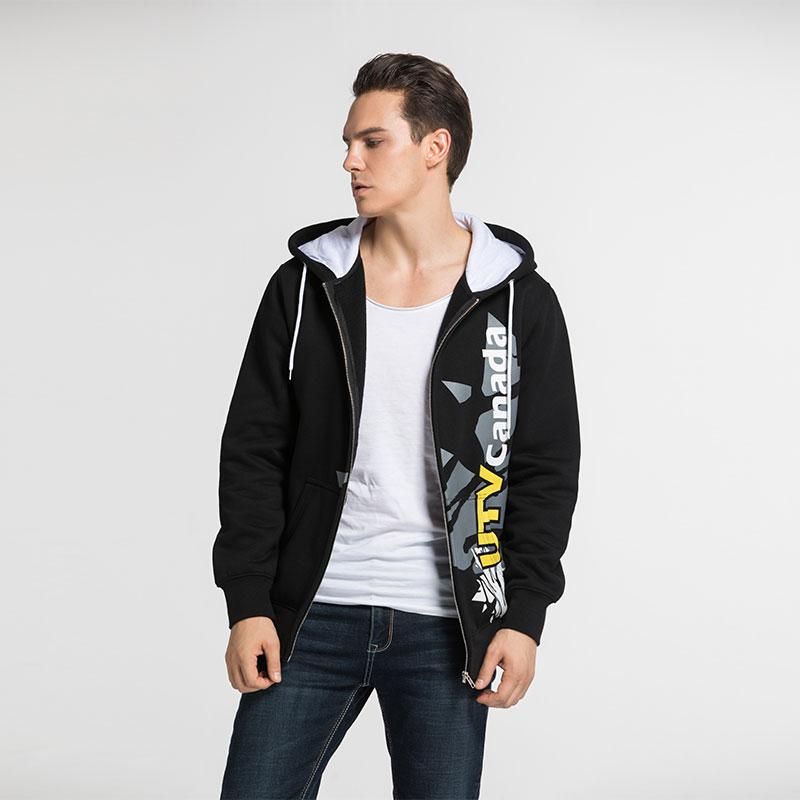 Hoodie Men Zip Up 100 Cotton 280 Gsm Fleece Custom