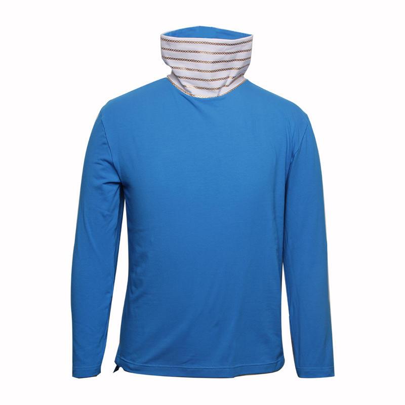 long sleeve shirts with high collar blank