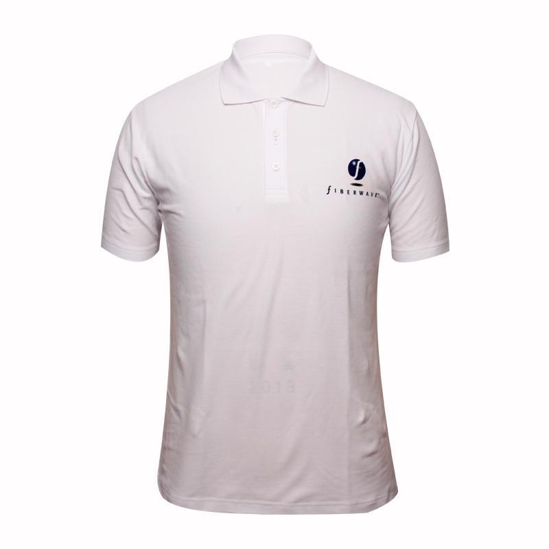 white polo shirt short sleeve printing logo