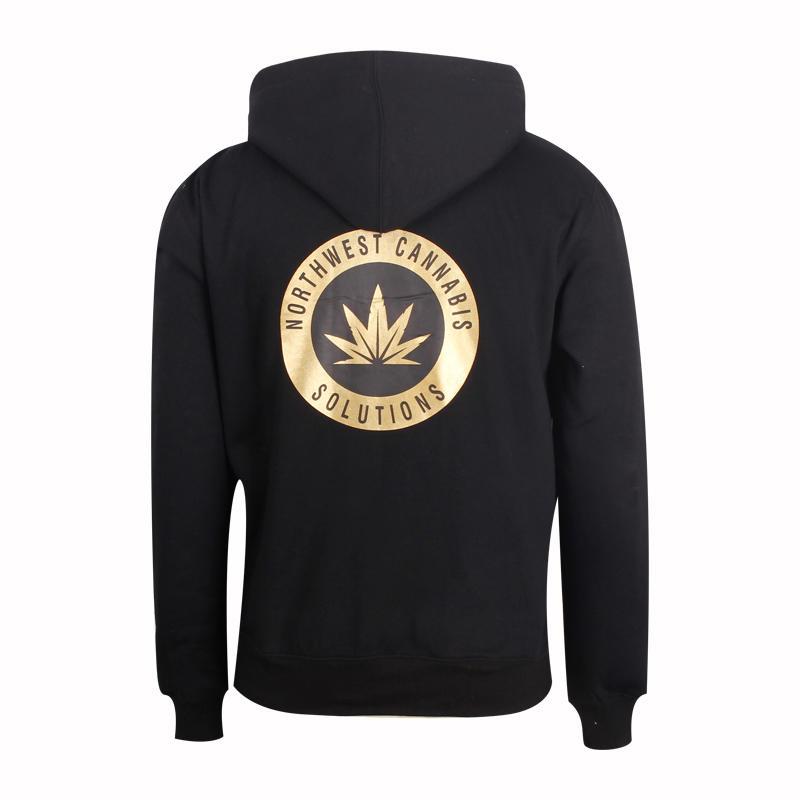 pullover hoodie Thickened black printing