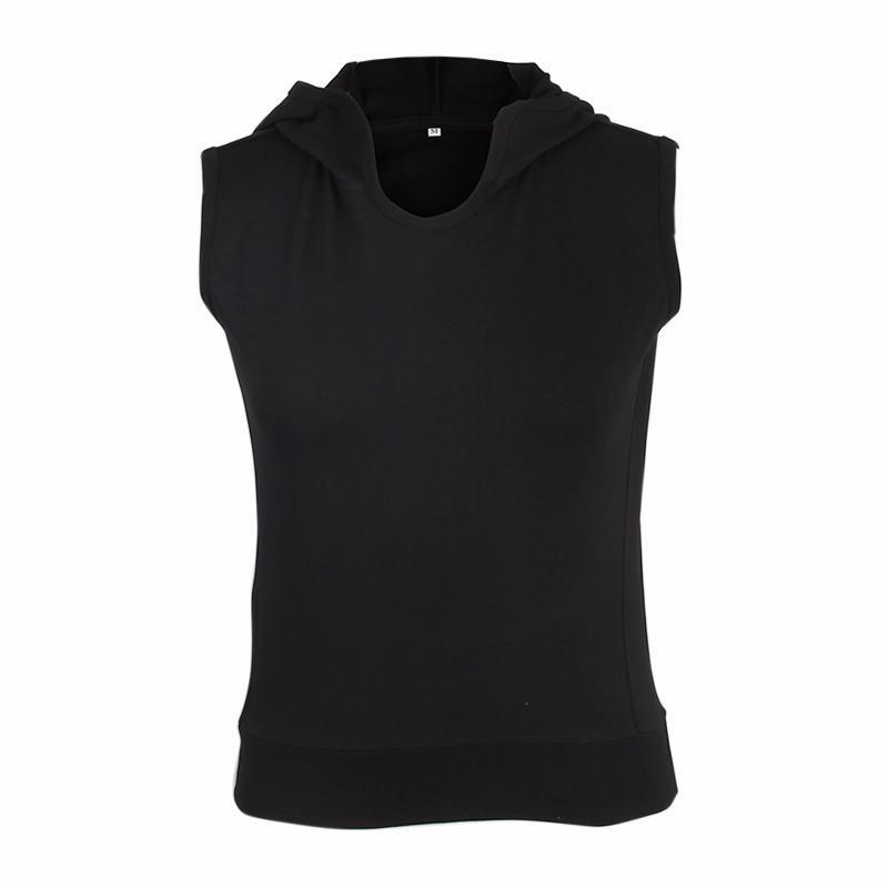 sleeveless hoodie mens wholesale plain