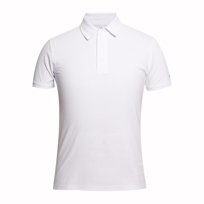 white polo shirt mens embroidery logo in sleeves