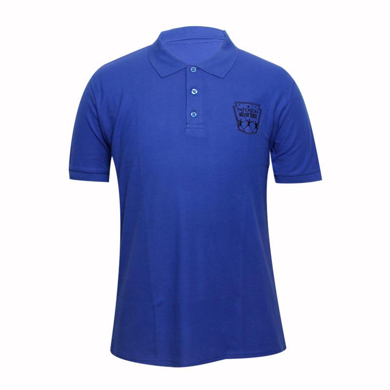 Blue or pink polo shirts custom in china