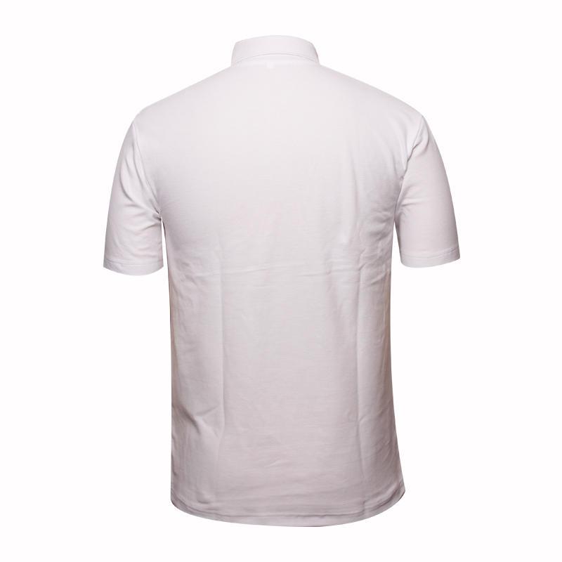 white polo shirt short sleeve printing logo