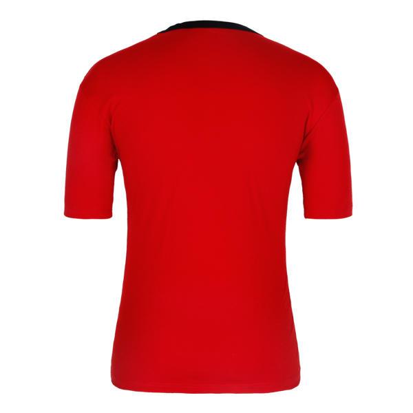 black collar red color blank shirt wholesale