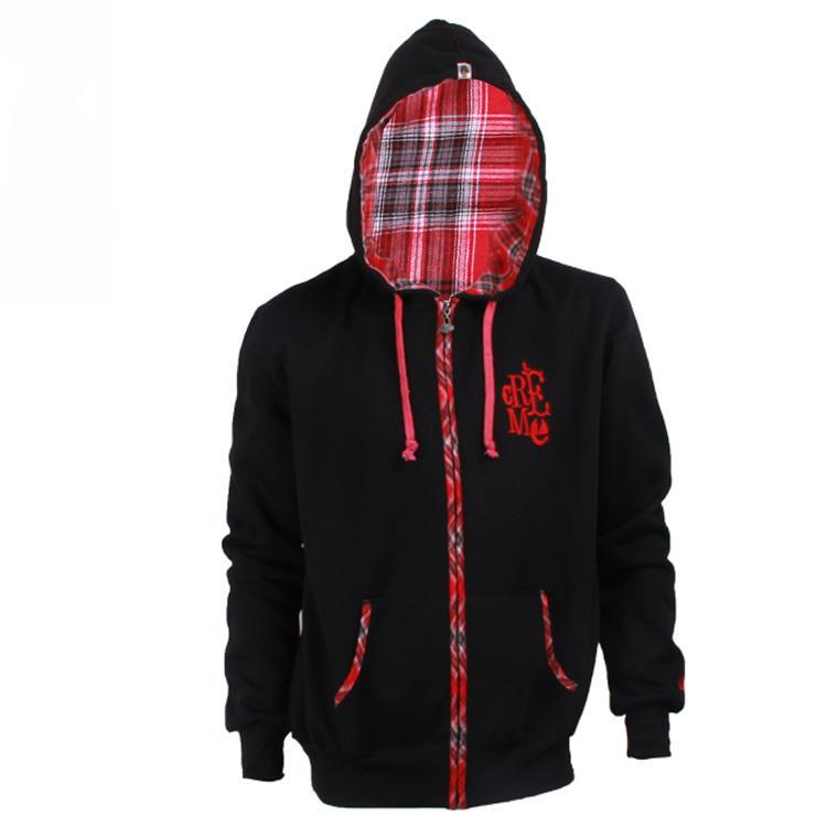 black zip up hoodie brand custom