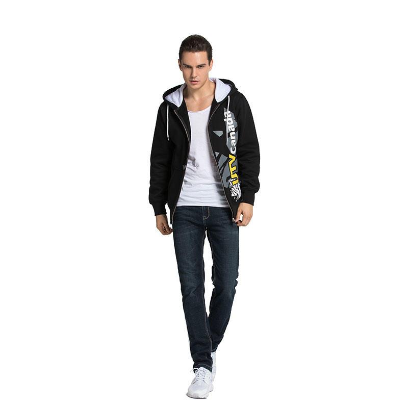 Hoodie Men Zip Up 100 Cotton 280 Gsm Fleece Custom