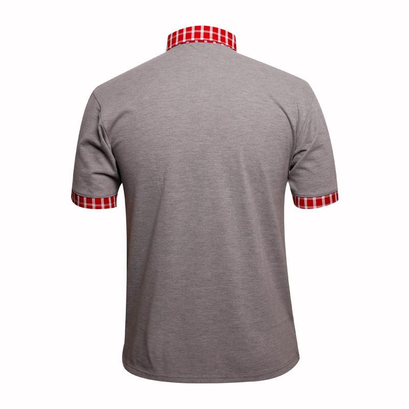 grey polo shirt embroidered logo in china