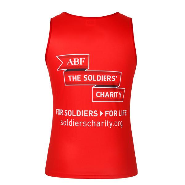 100 polyester printed red tank top