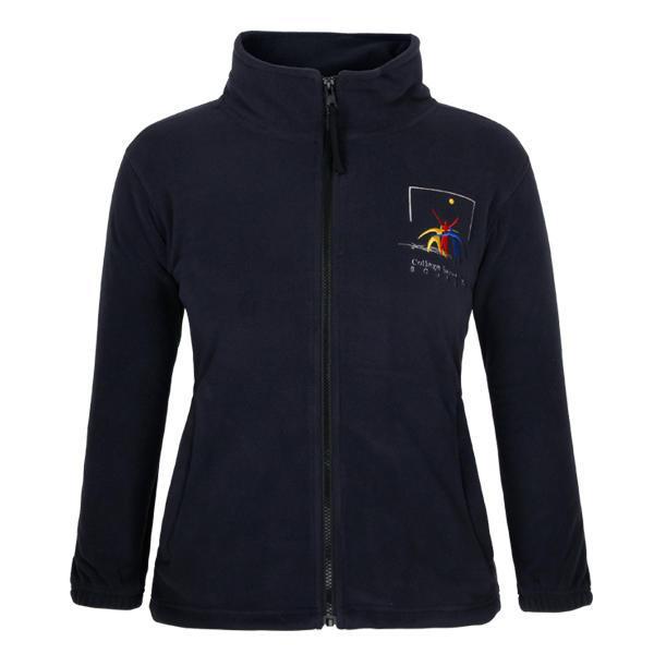 black jacket womens fleece full zipper up