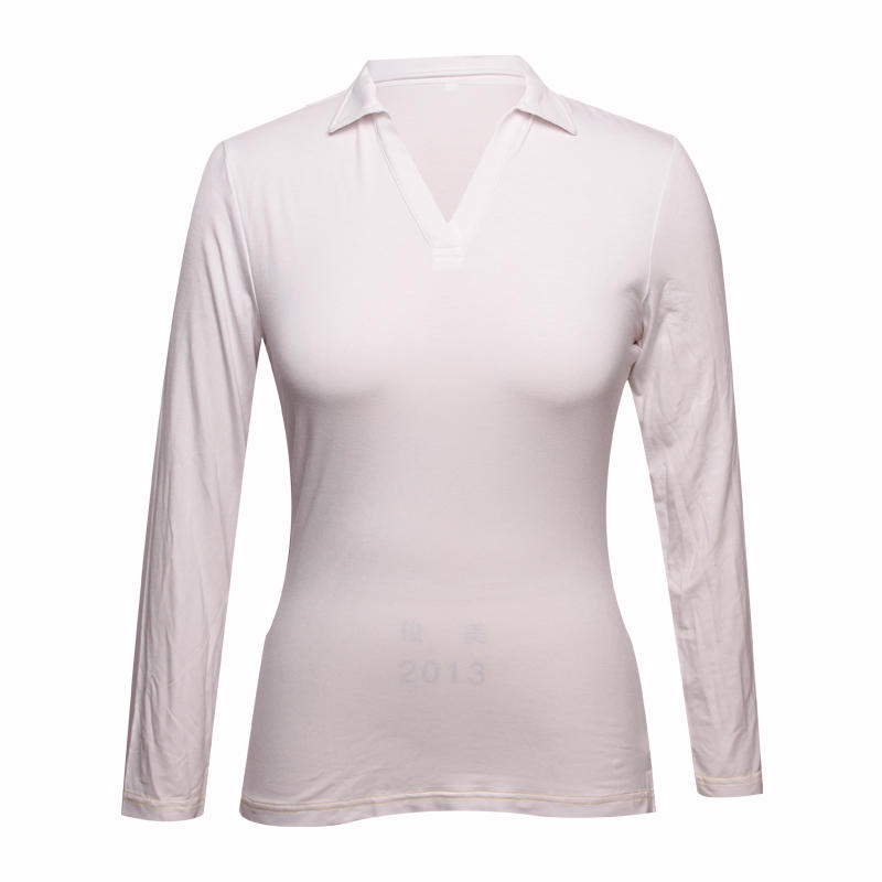 ladies long sleeve polo shirts V neck